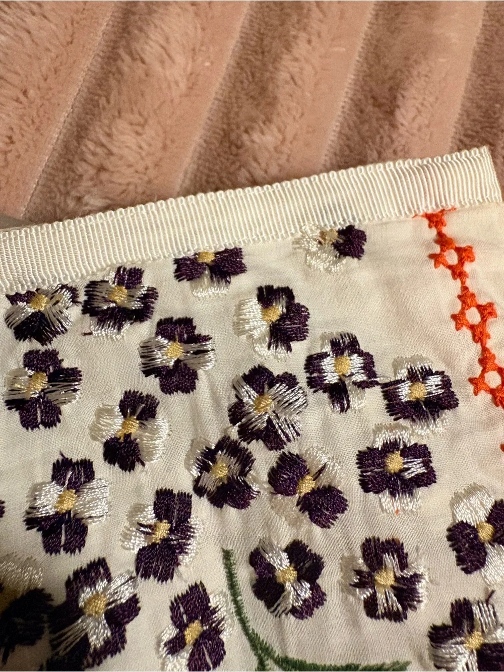 Boston Proper Embroidered Floral Midi Skirt - Size 6 - Picture 6 of 8